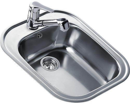 Nerezový dřez s vodovodní baterií