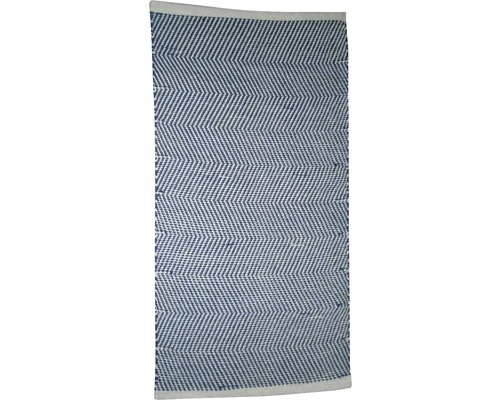 Kusový koberec Fleckerl Dakota Streifen šedo-modrý 65x130