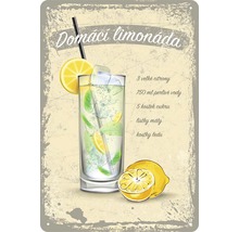Dekorativní štítek s receptem na domácí limonádu
