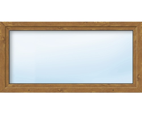 Plastové okno jednokřídlé ARON Basic bílé/zlatý dub 1000 x 550 mm DIN pravé Okno s dřevěným rámem