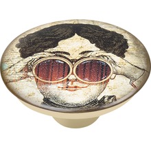 Nábytkový knoflík s motivem ženy a dalekohledu