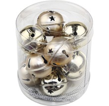 Dekorativní zvonky s hvězdicovými výřezy v průhledném obalu