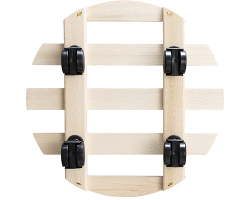 Dřevěný vozík na květináče s kolečky