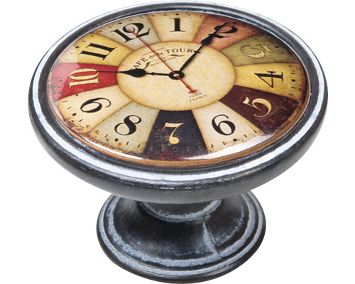 Nábytková knopka Clock Ø 37 mm černá rez