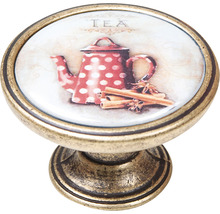 Nábytkový knoflík s motivem čajové konvice