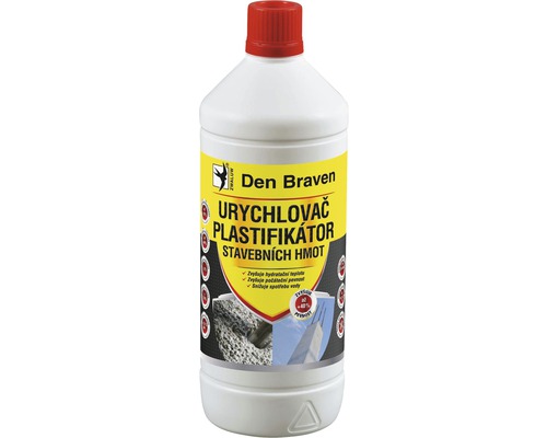 Urychlovač a plastifikátor stavebních hmot DEN BRAVEN 1 l Den Braven urychlovač plastifikátor stavebních hmot v plastové lahvi