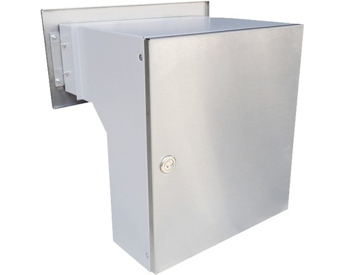 Nerezová venkovní skříňka pro montáž na stěnu se zámkem