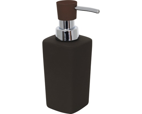 Dávkovač mýdla se čtvercovým tvarem a chromovanou pumpičkou