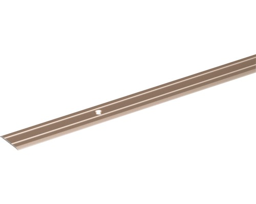 Alu přechodový profil, bronzový elox 38x2,5 mm, 2,0 m Profilová lišta s otvorem