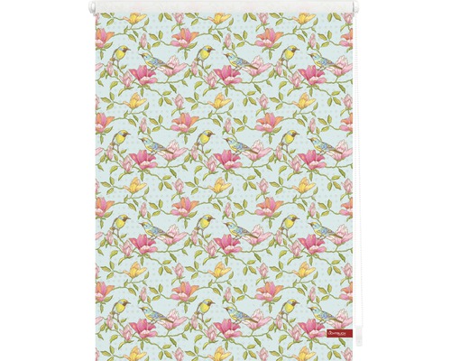 Roleta se vzorem ptáků a květin pro dekoraci oken