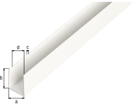 Plastový profil s rozměry pro stavební projekty