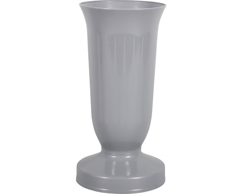 Hřbitovní váza KALICH Ø 12 x 24 cm šedá