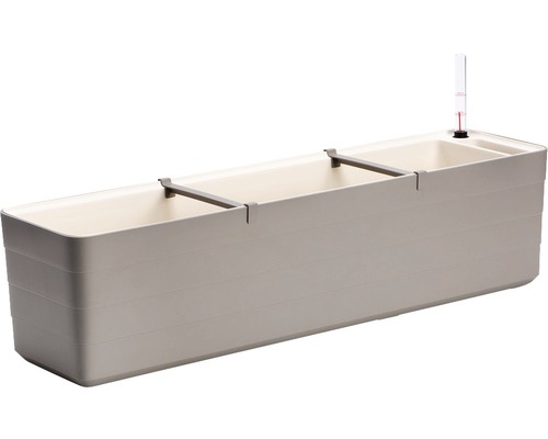 Dlouhý truhlík s ukazatelem hladiny vody do zahrady nebo na balkon