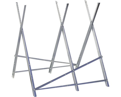 Dva kovové kozové pily na dřevo