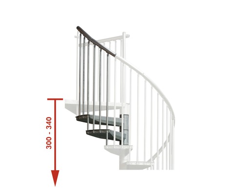 Nastavovací prvek pro schody Pertura Zenobia Ø 140 cm 2 stupně