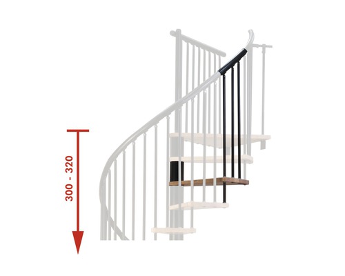 Nastavovací prvek pro schody Pertura Irini Ø 160 cm 1 stupeň-0