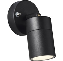 Černé nástěnné svítidlo s válcovou hlavou lampy pro vnitřní osvětlení