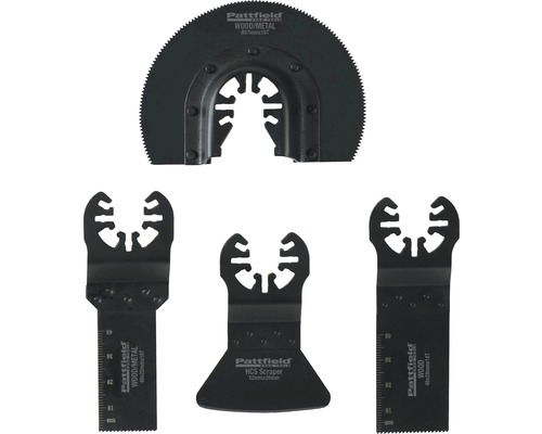 Set multifunkčního příslušenství Pattfield 4 ks Sada pilových listů Pattfield pro multifunkční nářadí, dřevo a kov