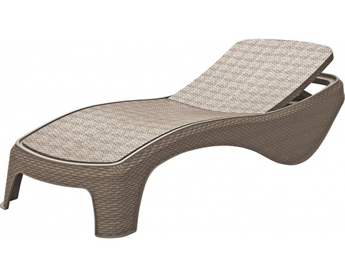 Zahradní lehátko Atlantic cappuccino Zahradní lehátko z ratanu s nastavitelným opěradlem