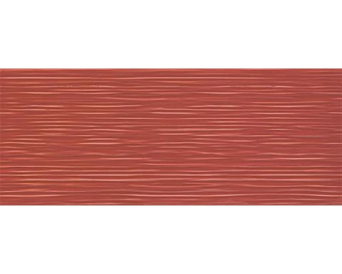 3D obklad RUBY STRUTTURA 3D červený 20x50 cm Dřevěná fasáda s horizontální kresbou