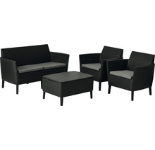 Zahradní nábytek se dvěma křesly, lavicí a stolem