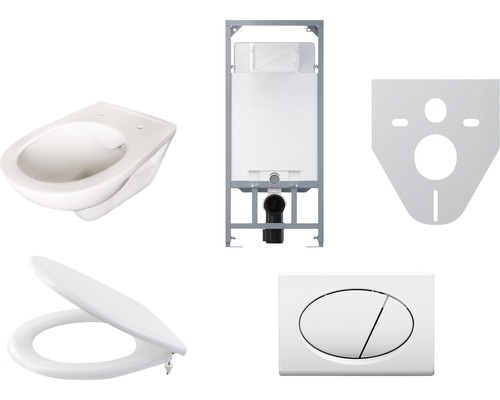 Předstěnový instalační prvek se závěsným WC, ovládacím panelem a montážní deskou