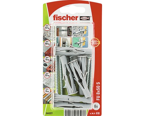 Fischer univerzální hmoždinka FU 8x50 S, 6 kusů