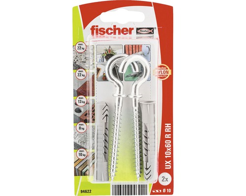 Fischer univerzální hmoždinka UX 10x60 R RH, 2 kusy