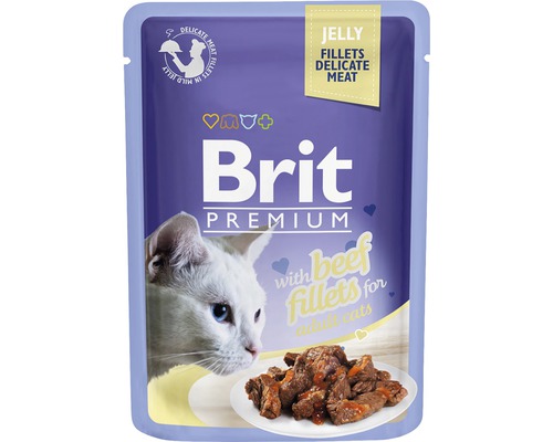 Kapsička pro kočky Brit Premium beef filets in jelly 85 g