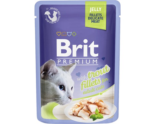 Kapsička pro kočky Brit Premium trout filets in jelly 85 g