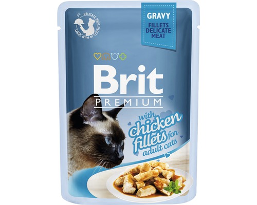 Kapsička pro kočky Brit Premium chicken filets in gravy 85 g
