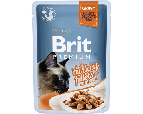 Kapsička pro kočky Brit Premium turkey filets in gravy 85 g