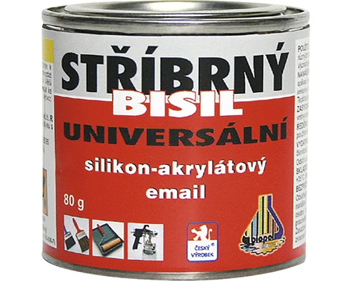 Univerzální barva Bisil voděodolná 80 g stříbrná