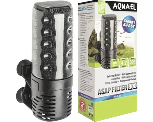 Vnitřní filtr Aquael ASAP 300 s obalem produktu