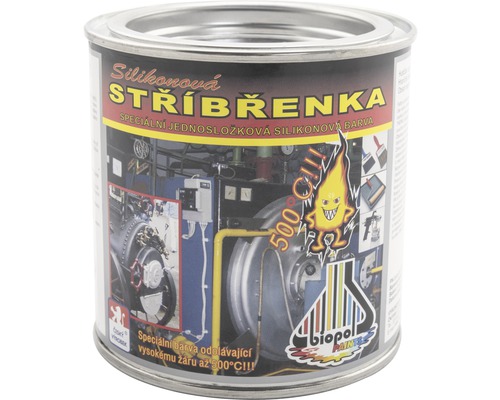 Žáruvzdorná barva silikonová stříbřenka Biopol Paints do 500 °C 80 g Žáruvzdorná barva silikonová stříbřenka Biopol Paints do 500 °C 80 g