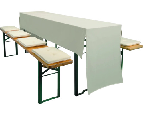 Sestava pivního stanu s ubrusem a sedáky