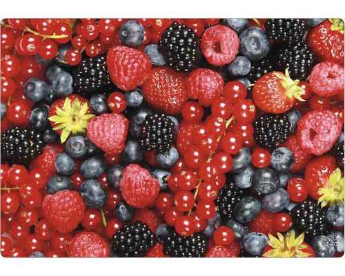 Obkladový panel do kuchyně mySPOTTI pop Lesní ovoce 41x59 cm Detailní záběr různých bobulí, jako jsou jahody, maliny, borůvky, ostružiny a rybíz