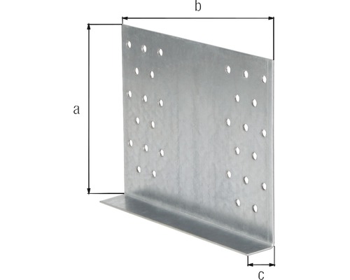 Děrovaný úhelník z kovu s rozměry