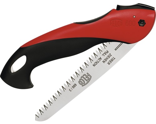 Skládací pila Felco s červenočernou rukojetí