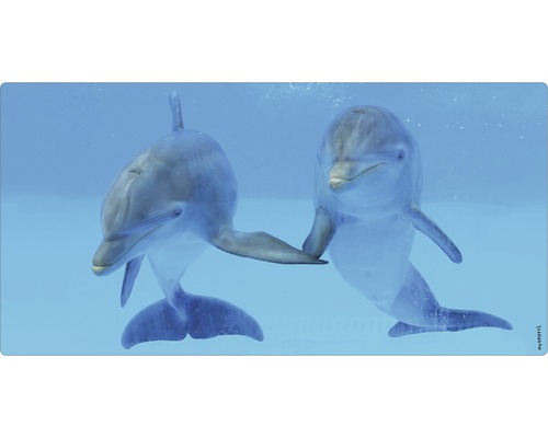 Koupelnová zádní stěna mySPOTTI aqua Delphin 90x45 cm Dva delfíni pod vodou