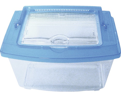 Přepravní box pro malá zvířata s průhledným víkem a větracími otvory