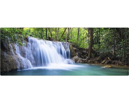 Koupelnová zádní stěna mySPOTTI aqua Waterfall 120x45 cm Vodopád v lese
