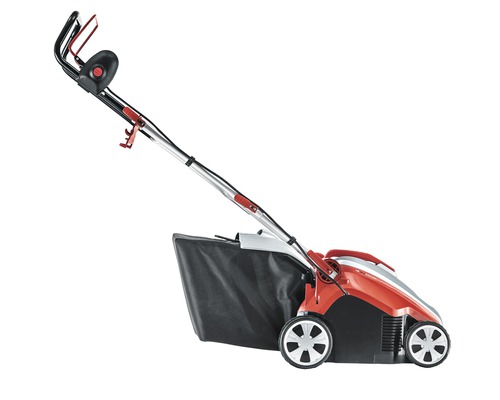 Elektrický vertikutátor se sběrným košem pro péči o zahradu