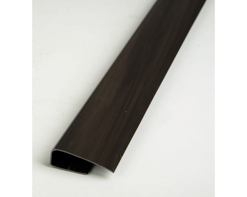 Profil pro plastové palubky začáteční a koncový 3000 x 35 x 10 mm tmavé dřevo-0