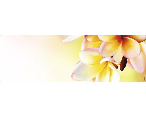 Koupelnová zádní stěna mySPOTTI aqua Hawaii 140x45 cm Dekorativní nástěnný panel s květinovým vzorem
