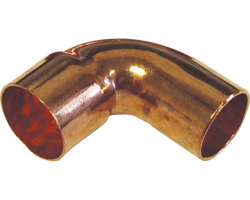 Měděné koleno s úhlem 90 stupňů pro pájení