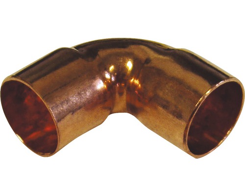 Oblouk 90 AA 5002A 12 mm, měď, hrdlo na obou stranách