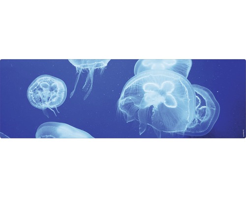 Koupelnová zádní stěna mySPOTTI aqua Qualle 140x45 cm Sprchová podložka s motivem medúzy