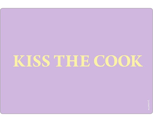 Obkladový panel do kuchyně mySPOTTI pop Kiss the cook 41x59 cm Kuchyňská rohožka Myspotti ''Kiss The Cook''