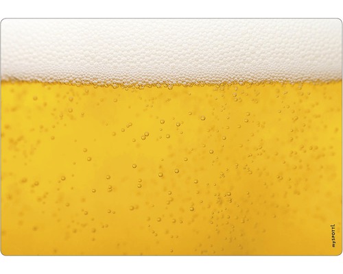 Obkladový panel do kuchyně mySPOTTI pop Pivo 41x59 cm Detailní záběr piva s pěnou a oxidem uhličitým